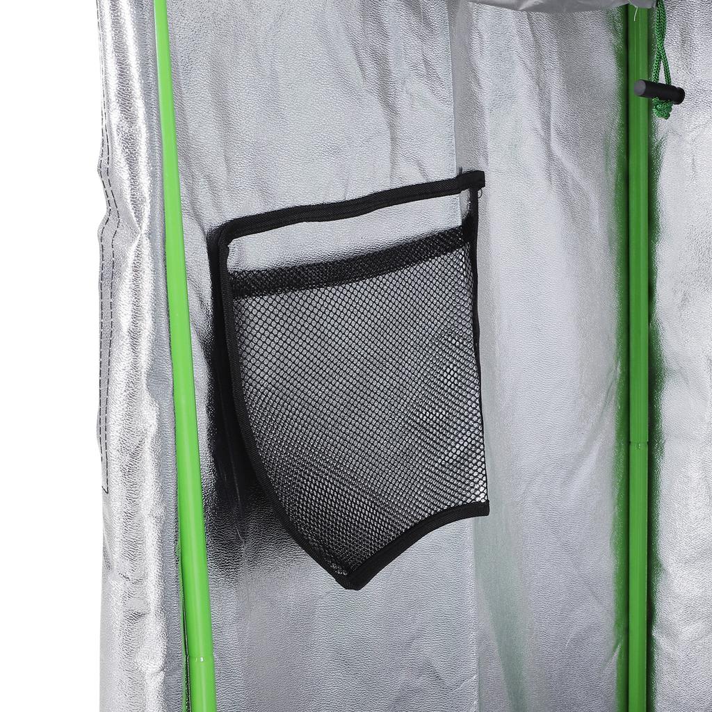 Grow Tent Reflective Mylar Hydroponic with Adjustable Vents and Floor Tray for Indoor Plant Growing, 60 x 60 x 140 cm (24.5" x 24.5" x 55")