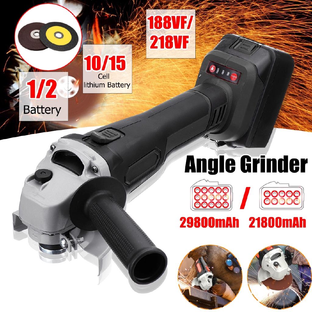21800mah/29800mah Electric Angle Grinder Cordless Polisher Polishing Tool Set 188VF/218VF New