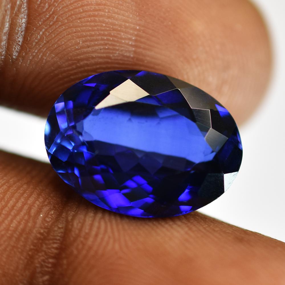 Natural Blue Tanzanite Loose Gemstone Oval Cut 10.10 ct for Jewelry Making and Gem Collections