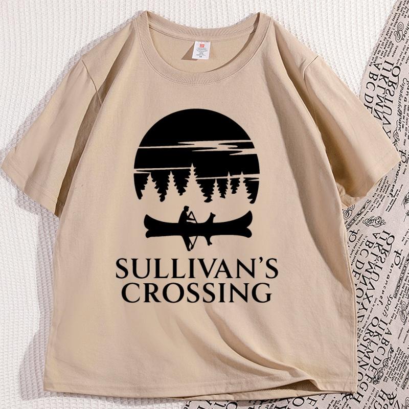 

Sullivans Crossing TShirt Camp Funny TV Crossing Merch T Shirt Hiking Nature Tshirt Casaul Round Neck Male Clothes L