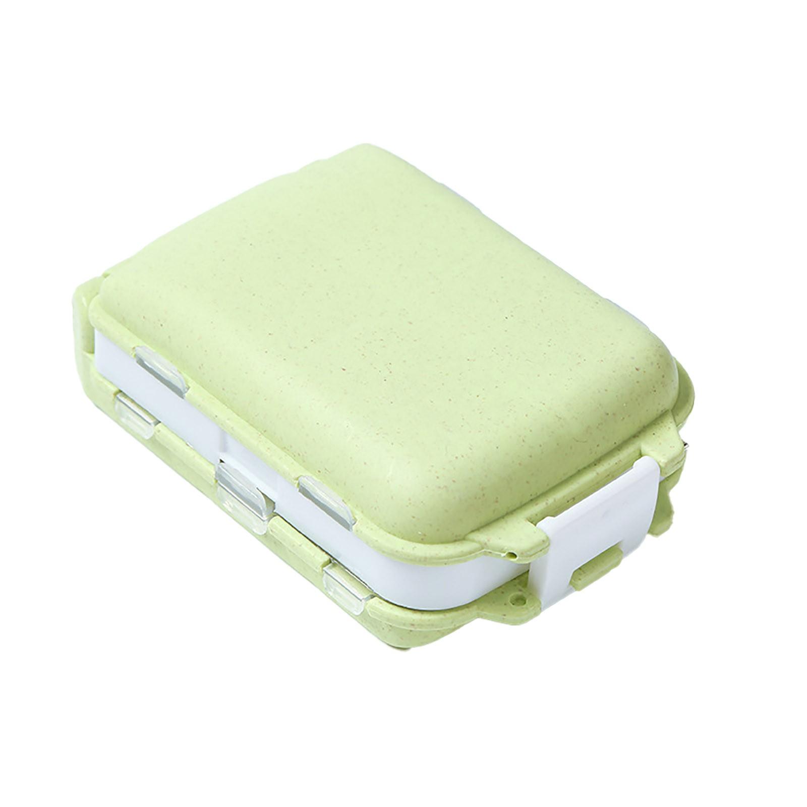 

Маленькая коробка Meicine, креативная портативная складная трехслойная коробка для медикаментов, пластиковая упаковка, коробка 8 Gri One Size зелёный