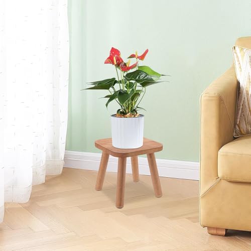 Pinyunxuan Small Wooden Children's Chair, Sensory Desk with Hand-Held Non-Slip Handle, Portable Square Bathroom Furniture Decoration, Size: 24cm*24cm*