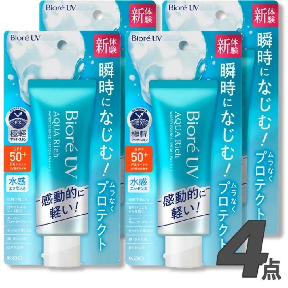 Biore UV Aqua Rich Водянистая эссенция 70 г Набор из 4 шт Солнцезащитный крем