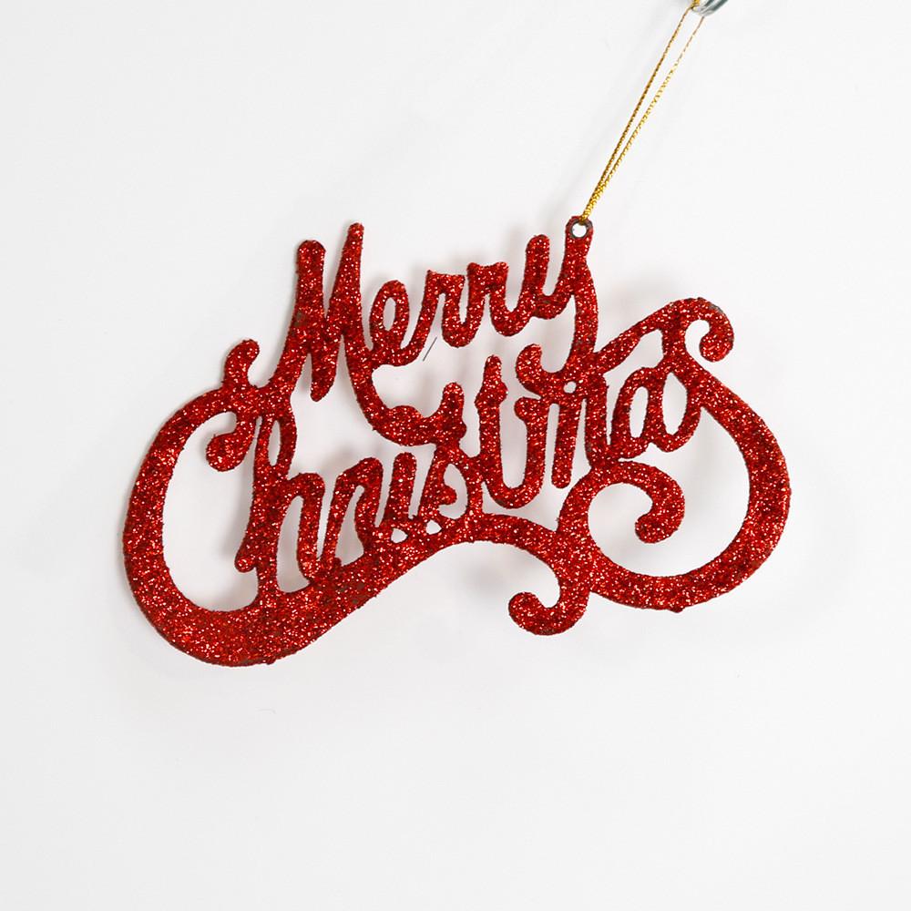 Tree Christmas Luxurious Decorations Stylish Glitter Letter Hanging Ornaments Celebrations For