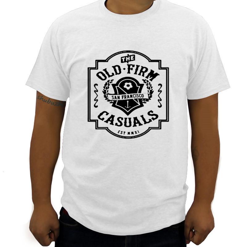 The Old Firm Casuals Band Logo Mens Black Tshirt Tee causal mens tshirt new cotton brand top tees euro size S