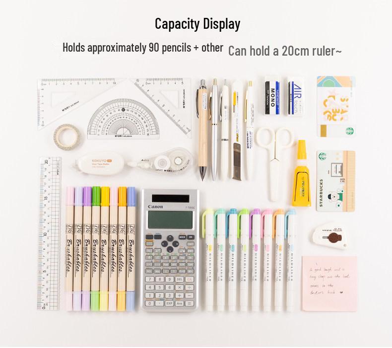 Angoo Large Capacity Pencil Case for Middle School Students