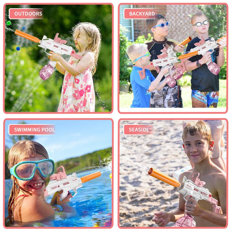 Pistola ad Acqua Elettrica UZI Giocattolo Piscina Giochi d'Acqua Giochi all'Aperto Pistola ad Acqua ad Alta Pressione Giocattoli Estivi Ideale per Regalo ai Bambini