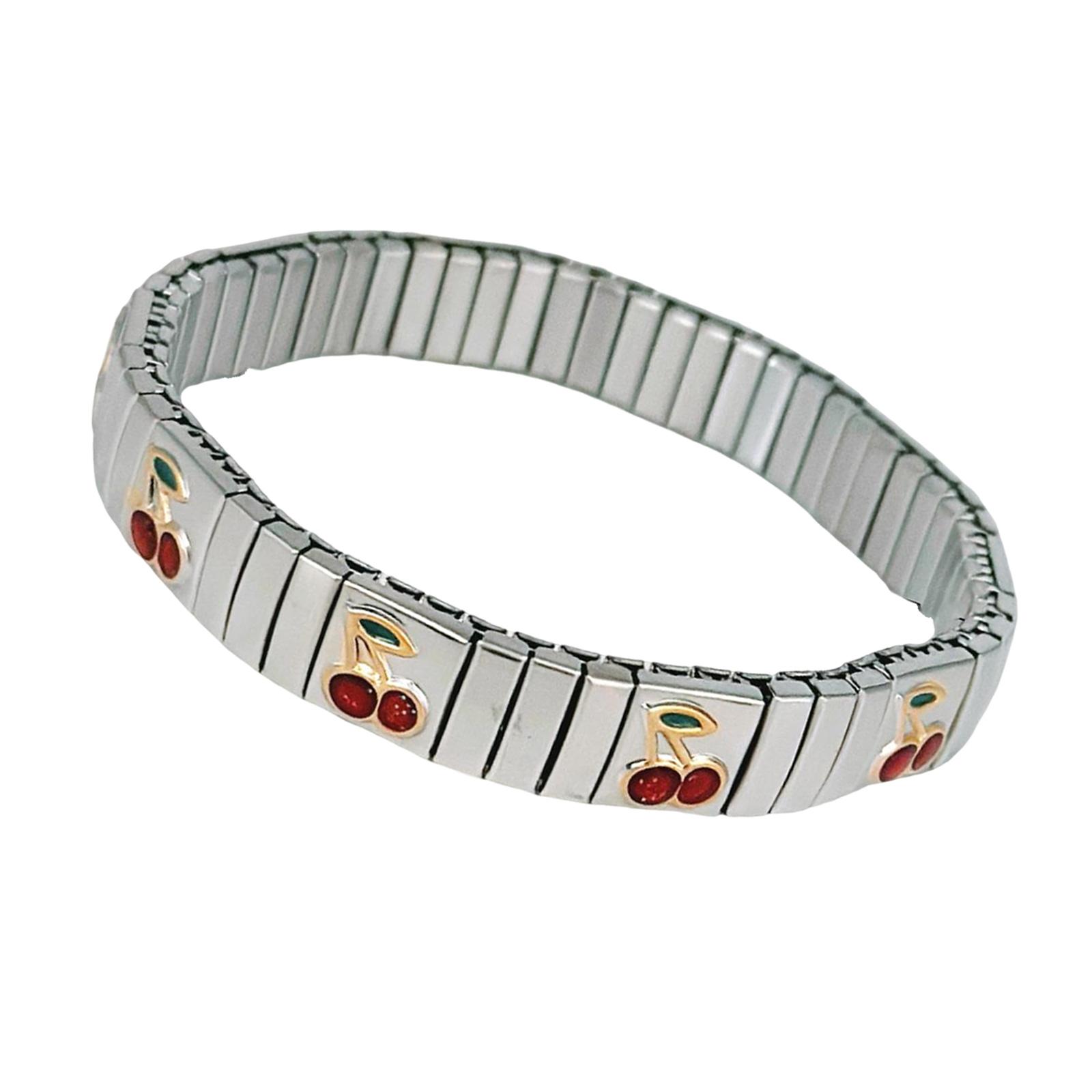 

Модный браслет с регулируемым размером, дизайн с клубникой и вишней, итальянское мастерство, удобное украшение для женщин и девушек 4