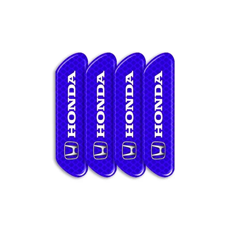 For Honda 4PCS Car Door Sticker Safety Warning Reflective Mark For Honda Civci CRV Accord Mugen Prelude FIT City CRZ CRX Jazz D
