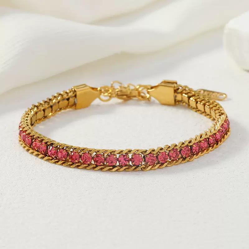 Europese en Amerikaanse Mode Unisex Roestvrij Staal Zirkonia Armband