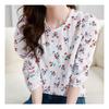 Navava 5 Sleeve Puff Floral Blouse Round Neck Nb2004