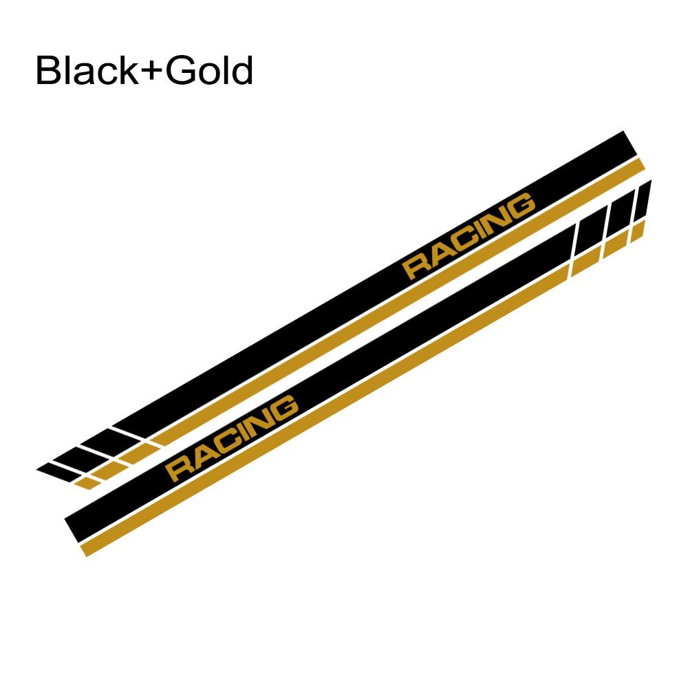 2PCS Car Door Racing Stripe Sticker Vinyl Decor Auto Waterproof Exterior Tuning Accessories For Tesla Model 3 Y S X 2016-2024