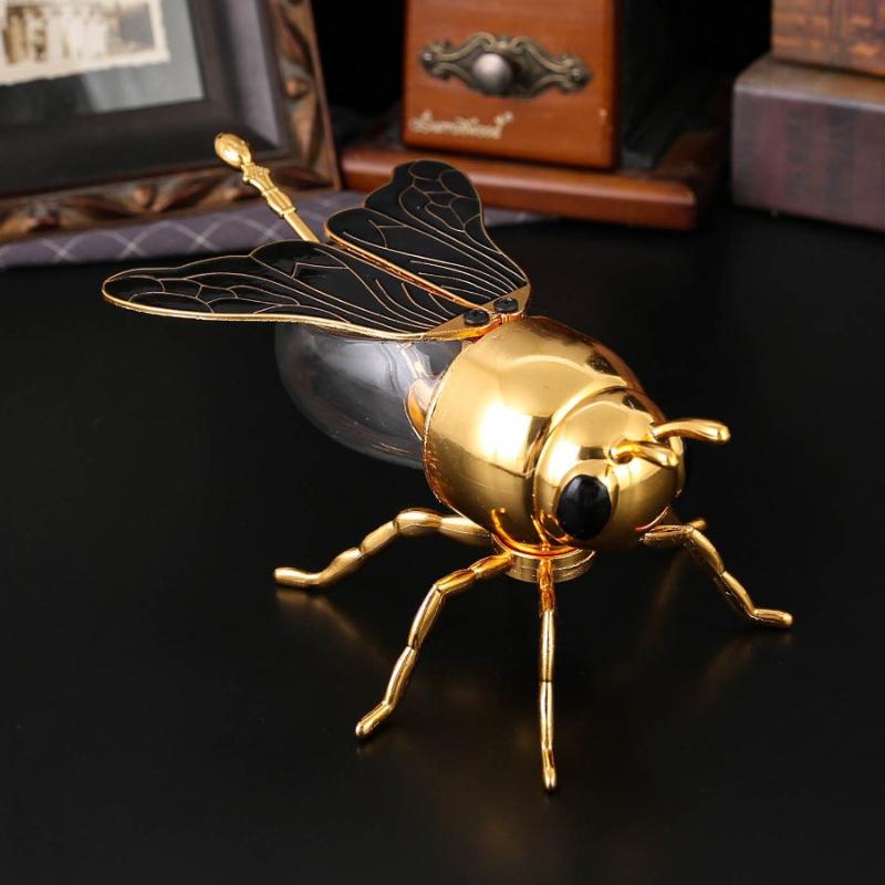 Suitable For Home Dining Table Decoration, Luxurious Bee Spoon Jar, Moisture-Proof Kitchen Seasoning Jar, Couple Gift