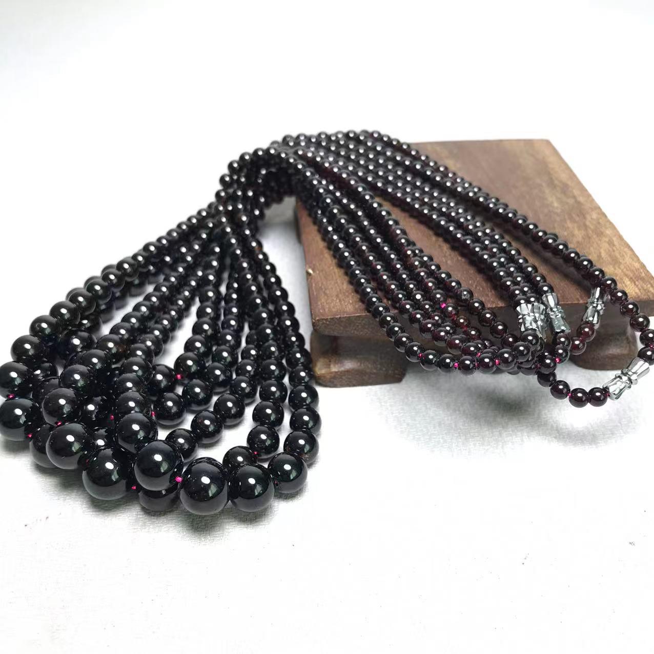 Colorful Garnet Crystal Necklace for Women - Natural Stone Jewelry Polished