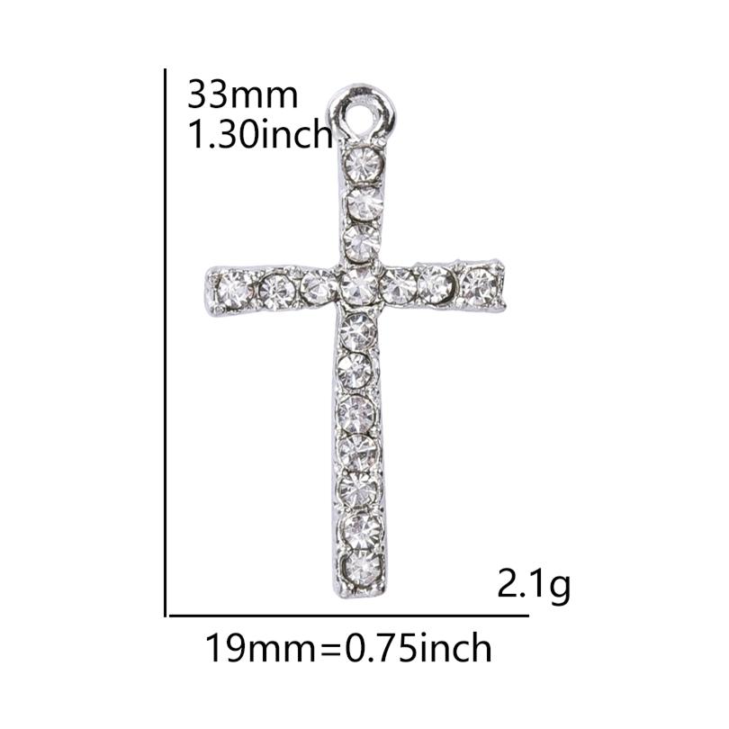 5pcs Rhinestone Cross Pendant Charms For Jewelry Making Supplies DIY Necklace Christ Accessories Crystal Charm Handmade Material