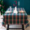 Christmas Decoration Home Table Cloth Retro Striped Plaid Cotton and Linen Restaurant Party Cover
