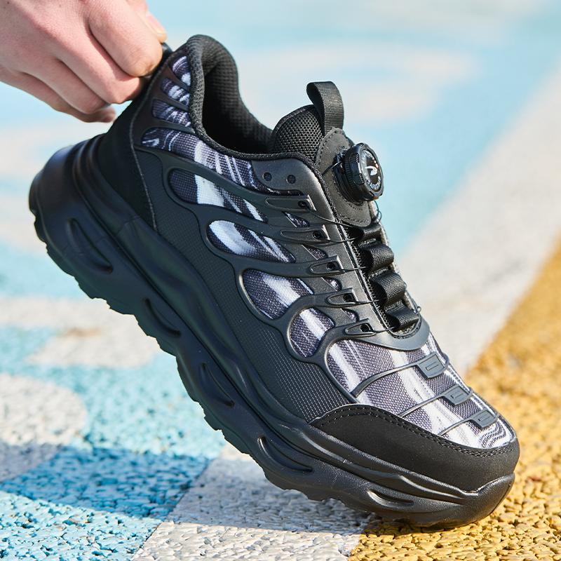 New Button Safety Shoes Men Anti Smash Anti Piercing Work Shoes Lightweight Steel Toe Protection Shoes Work Safety Boots