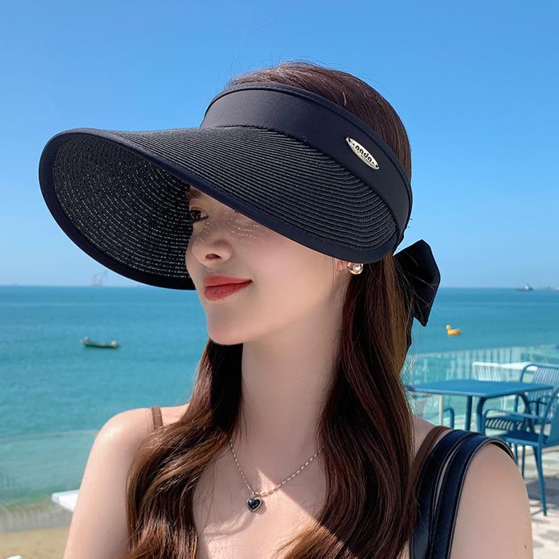 Summer Outdoor Sun Hat With Wide Brim And Breathable Straw Material For Women