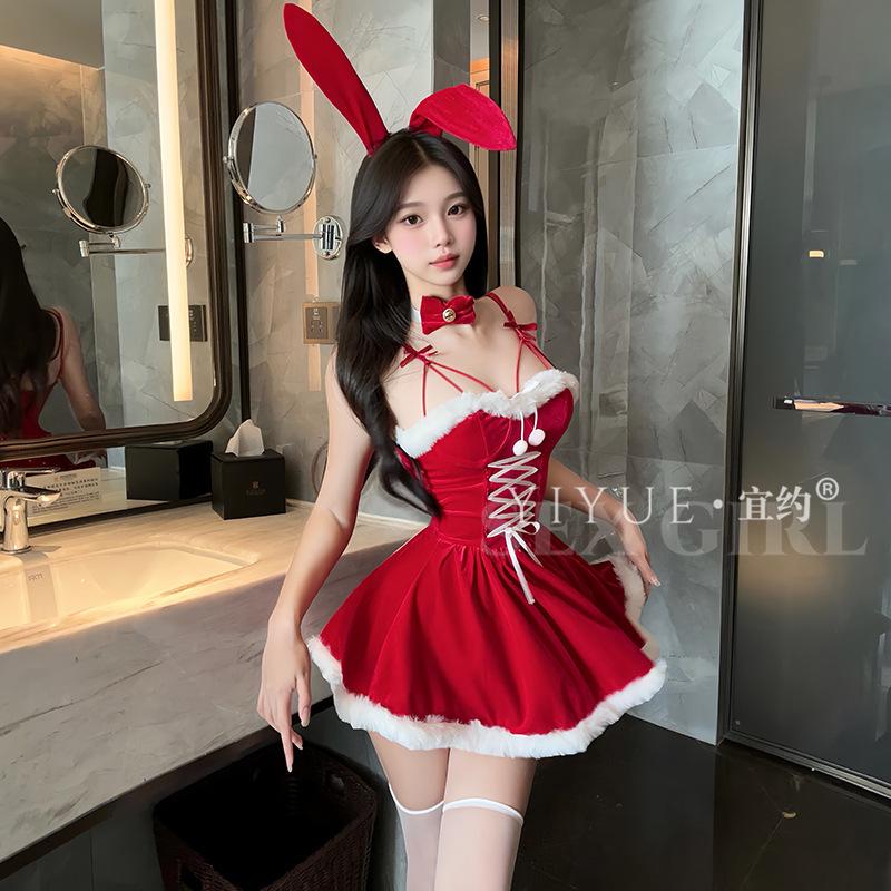 Christmas Clothing: Cute Bunny Girl, Sexy and Interesting Lingerie, Cosplay Nightclub Uniform Costume Set 1401