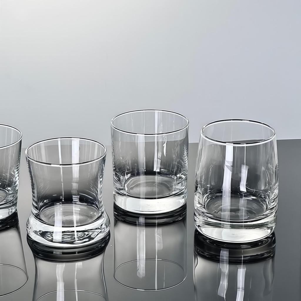 Whiskey, Liquor, and Coffee Glasses: Thick-Bottomed Ice Hockey Water Cup by Qixian Glassware