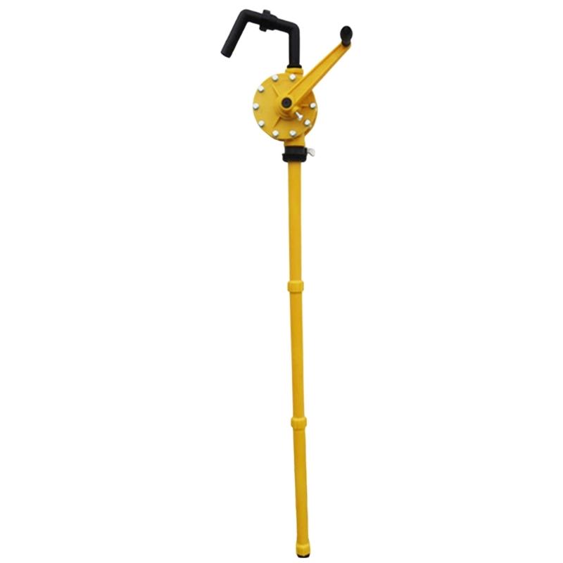 Hand Crank Drum Pump for 15 30 55 Gallon Drums, Manual Rotary Liquid Transfer Pump with 2 Inch Bung Mount for Maintenance Transfer and Storage Service