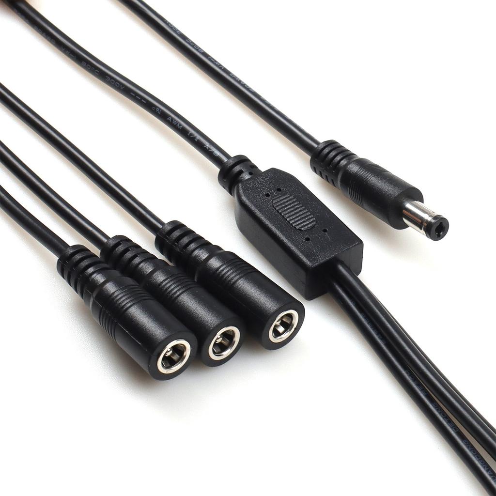 5.5x2.1mm Power Splitter Cable 1 To 2 3 4 Way Adapter For CCTV Router LED Light 40cm Length