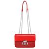 Solid Color Women's New Trendy Light Luxury Lock Fashionable Summer Chain Crossbody Shoulder Small Square Bag