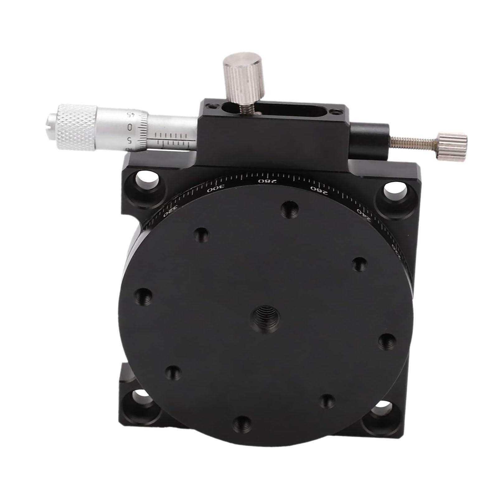 

R Axes Rotating Linear Stage,Easily Install Aluminum Alloy Sturdy Professional Versatile Accessories Diameter 6cm 360° Rotary 3kg
