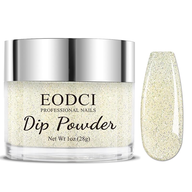 Green Glitter Glitter Nail Dip Powder, Dipping Powder - No Needed Nail Lamp Curing - Long Lasting Nail Manicure Colors - Nail Color for Professionals