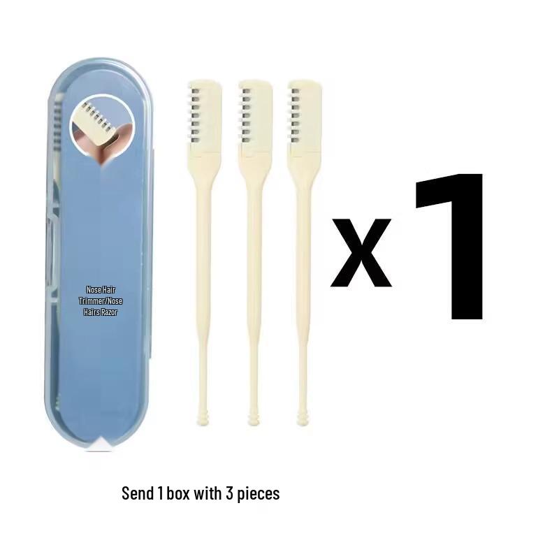 Dual-Head Manual Nose Hair Trimmer for Men - Razor Scissors for Easy Nose Hair Removal