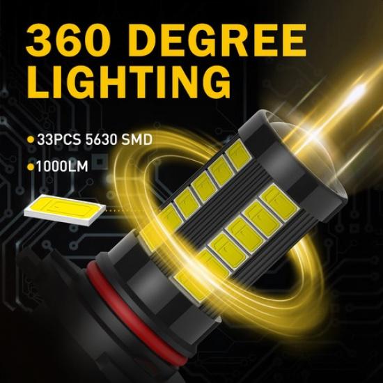 For Chrysler 300 2005-2010 LED Fog Light White 6500K DRL Bulbs Kit Foglight Lamp