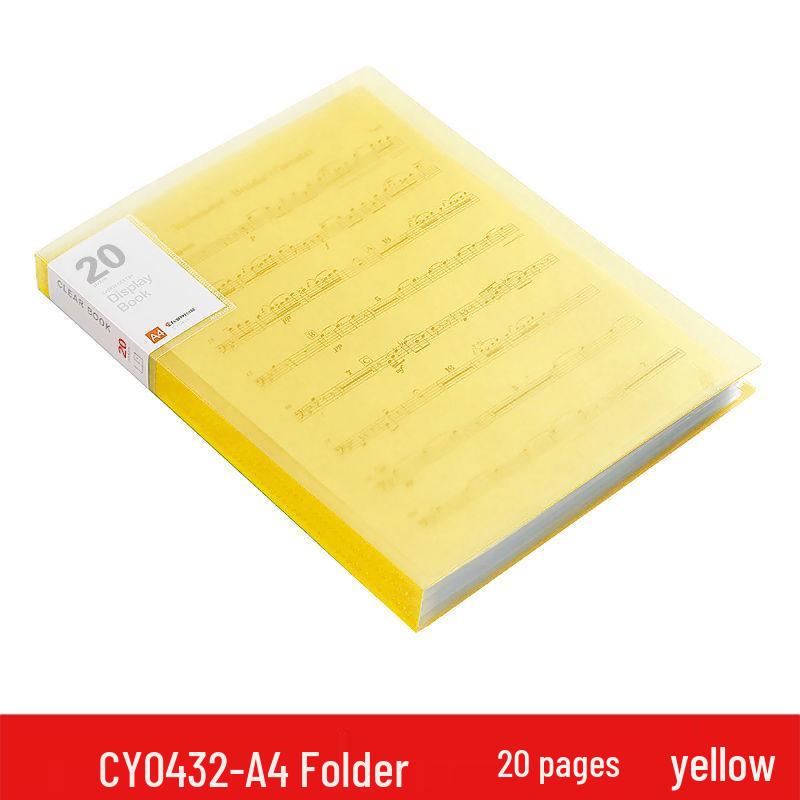 A4 Transparent Multilayer Insert Pockets Folder for Student Documents & Certificates