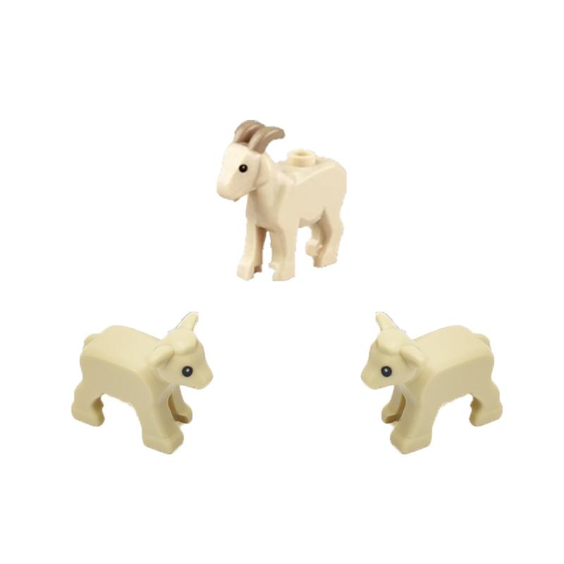 MOC Urban Zoo Model Farm Scene Building Block Accessories Owl Sheep Wolf Pig Flamingo Elephant Camel Children Brick Toy Gift R69
