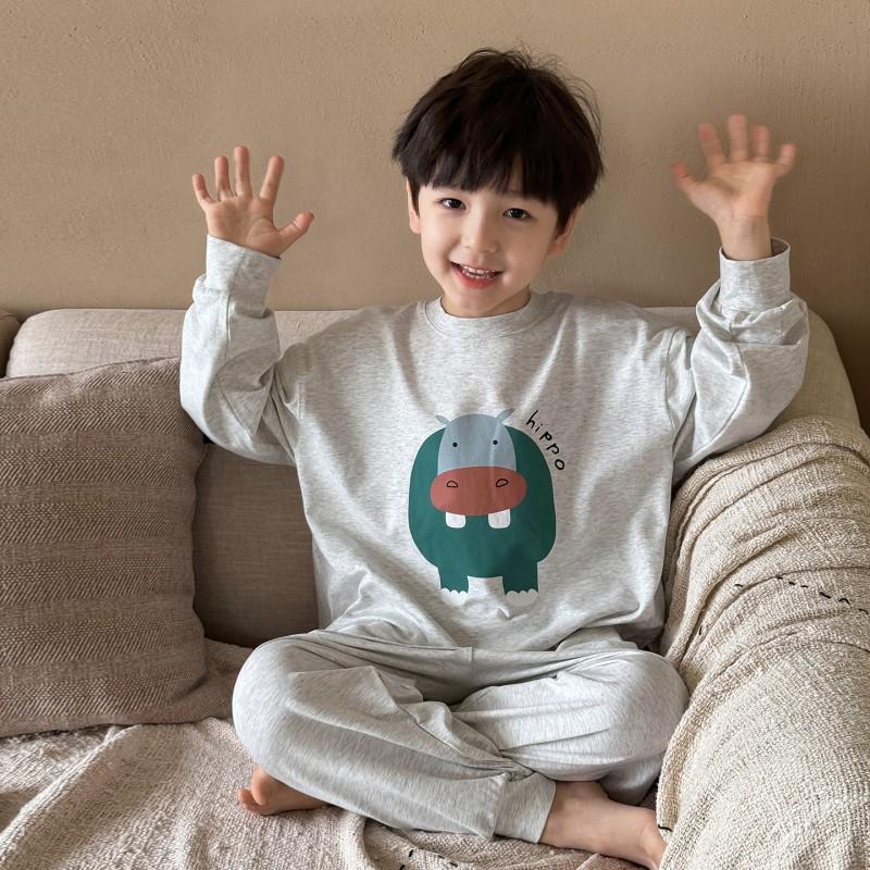 Boys Winter Pajamas Set Cartoon Loungewear Soft Cotton Kids Home Clothes 90-150cm