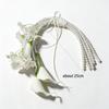 White Artificial Calla Lily Bride Hand Bouquet Pearl Tassel Wedding Holding Flower Bridal Photo Shooting Decor
