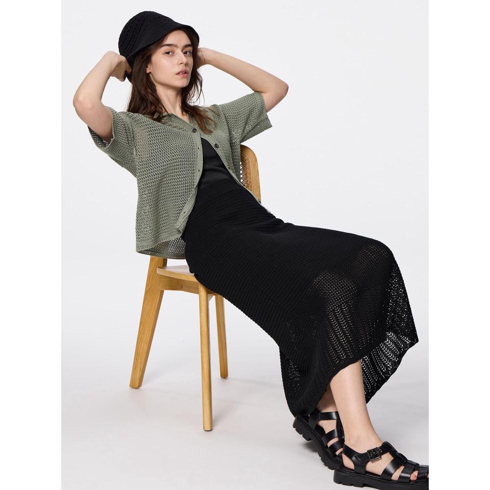 

Юбка из ажурного трикотажа Gu By Uniqlo 09 BLACK/S