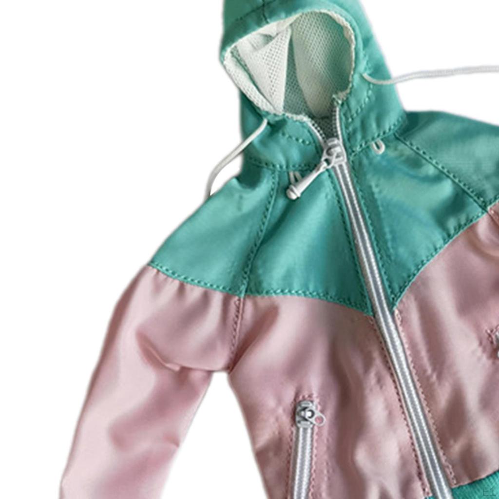 1/6 Female Doll Clothes Action Figures Hooded Jacket Handmade Sturdy Mini Costume for 12''