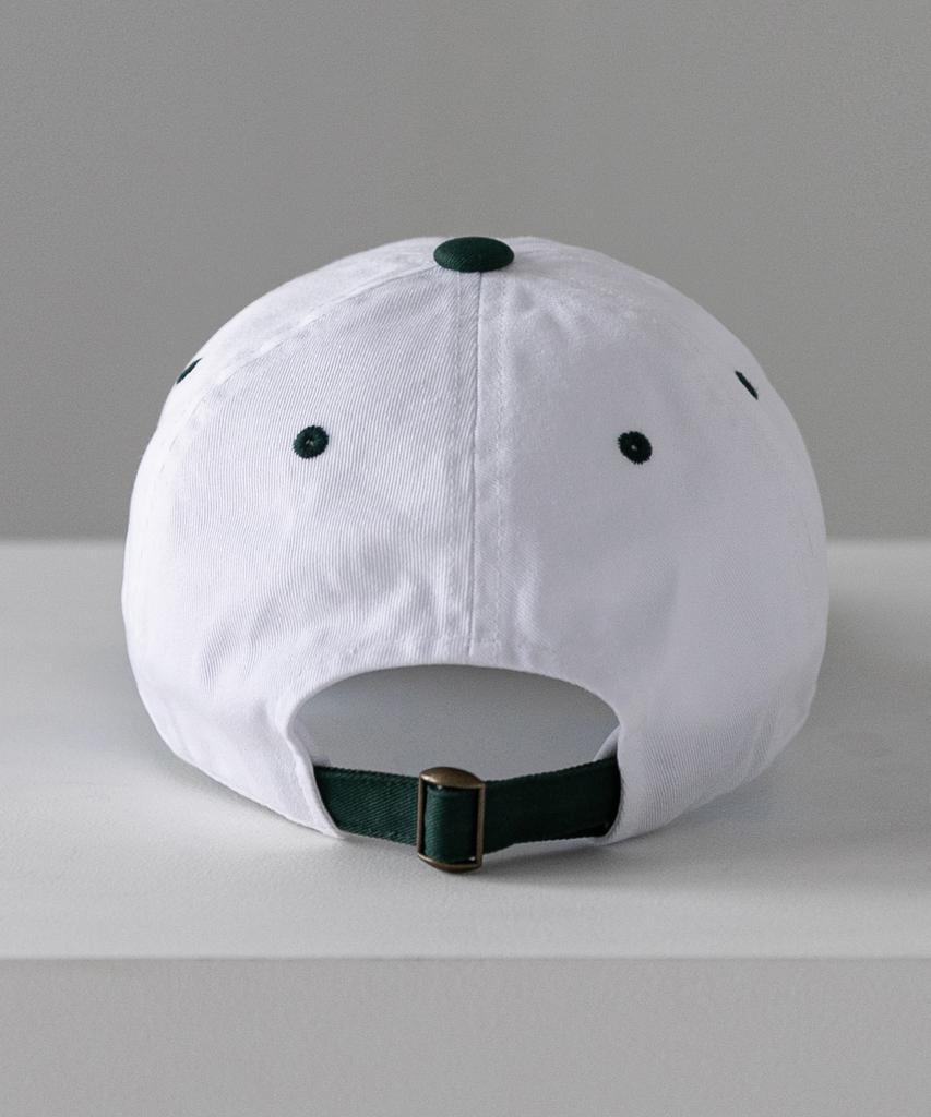 Bichiseuaenkeulim Small Logo Two-Tone Ball Cap-White(Dark Green)