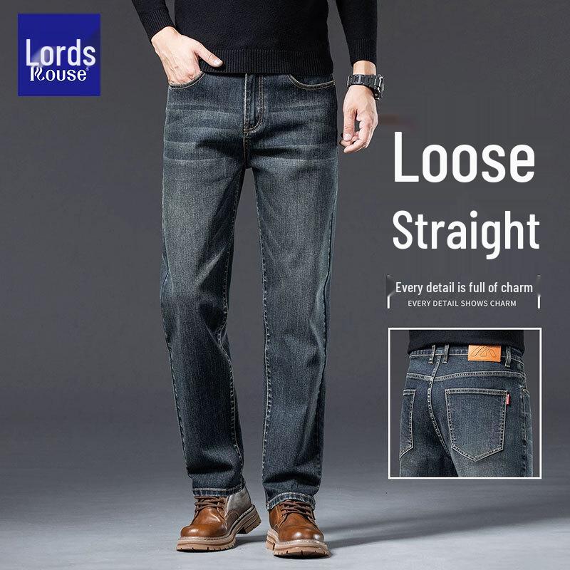 LOTTUS Men's Slim Fit Straight Leg Stretch Jeans