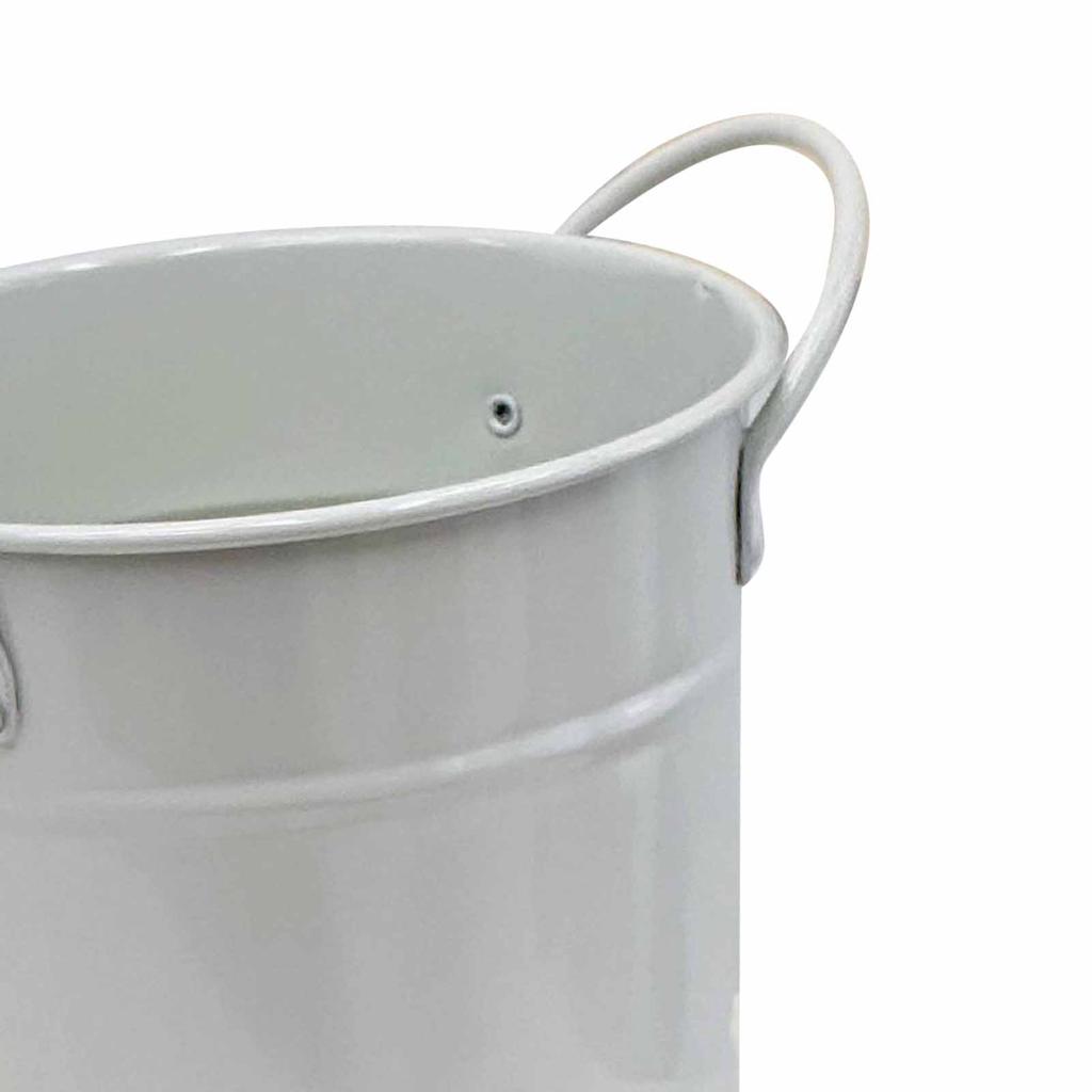 Desktop Pencil Pen Holder Iron Art Cute Bucket Shape Multifunctional Pencil Organizer Makeup Brush