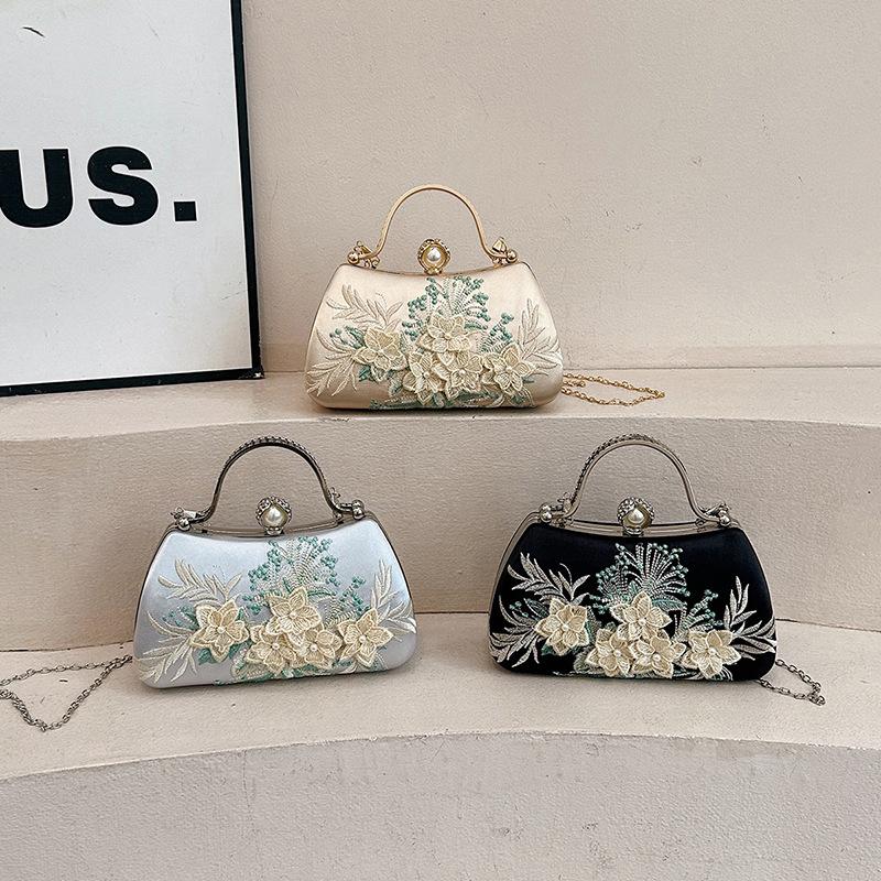 Hand-held Small Bag, Cheongsam Evening Dress Box Bag, Chain Strap Crossbody Bag