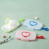 1PC PP Material Portable Heart-Shaped Wet Wipe And Mask Storage Box with Snap Closure for Kids Travel Tissue Holder