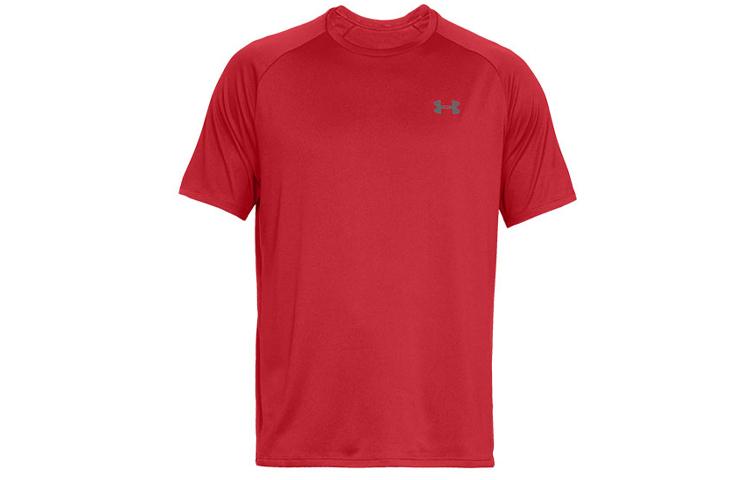 Under Armour Crew Neck Fitted Straight Fit Short Sleeved T Shirt Men s Red 1326413-600 S