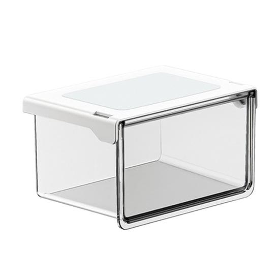 Úložný box s průhlednou vlhkoodolnou zásuvkou Organizér pro uložení pod skříňku na kosmetiku, vatové tampony, gumičky do vlasů, snadná instalace