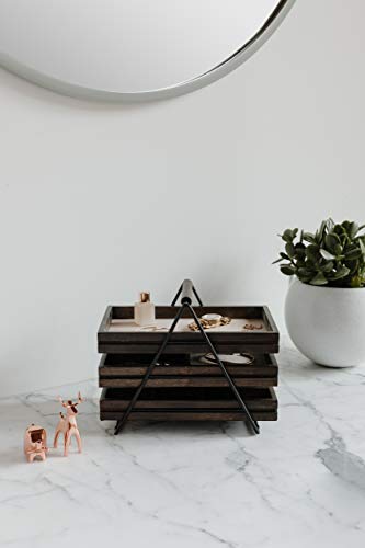 Umbra TERRACE Wooden Tabletop Accessory Case, Walnut, Jewelry Box, Case, Storage
