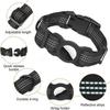 Reflective Nylon Pet Dog Collar for AirTag Bluetooth-compatible Tracker Silicone Case,Size: M