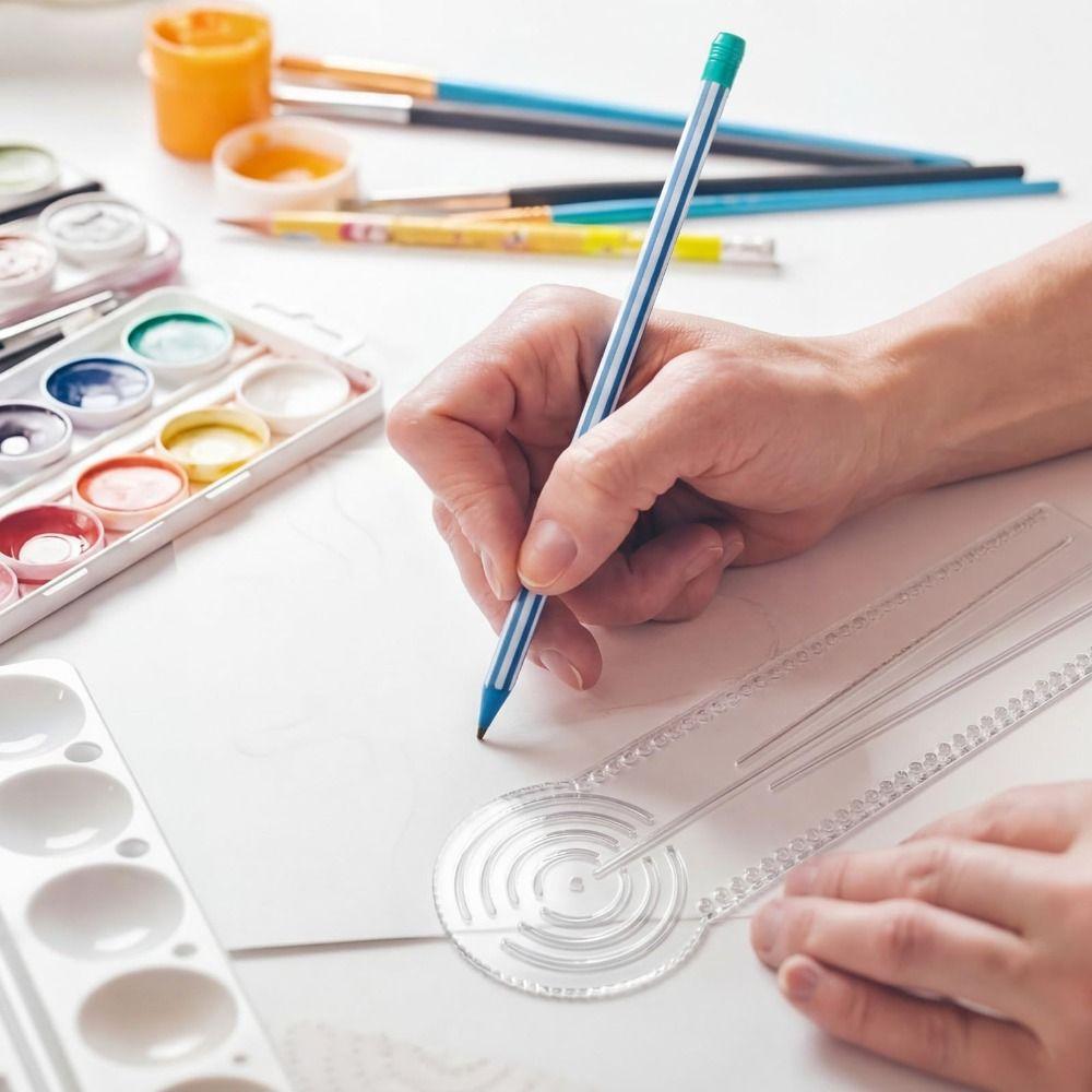Durable Mandala Drawing Stencil Acrylic Drawing Template School Math Craft Project