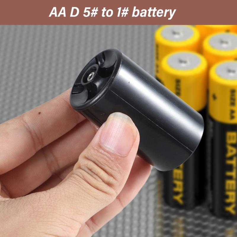 5pc AA To D Cell Battery Converter Shell, Easy Use D Size Battery Adapter Spacers Case for Household Office Devices