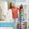 24 Pockets Dual-Sided Hanging Storage Bag Wardrobe Door Back Leggings Vest Towels Organizer