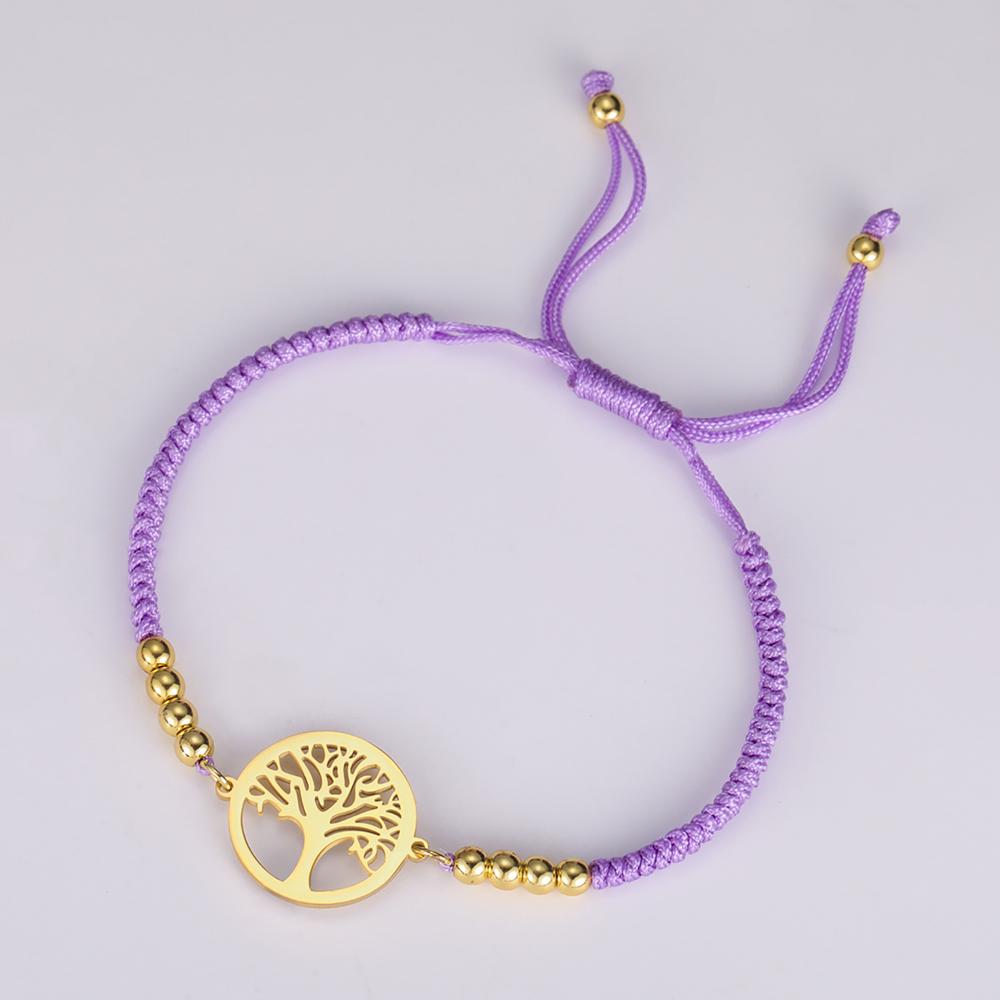 Dawapara Tree of Life Bracelet for Women Positive Energy Growth and Strength Amulet Stainless Steel Minimalist Couple Jewelry